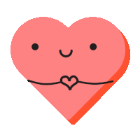Gif animé coeur calin